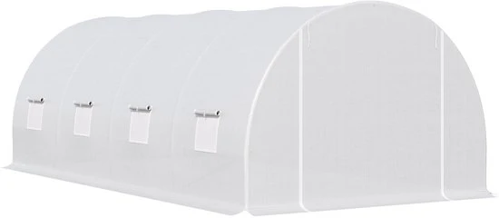 4goodz Tunnelkas - Foliekas Kweekkas 595x300x200 cm - Wit