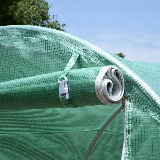 4goodz Tunnelserre Kweekkas 395x195x190 cm - Foliekas met Raam