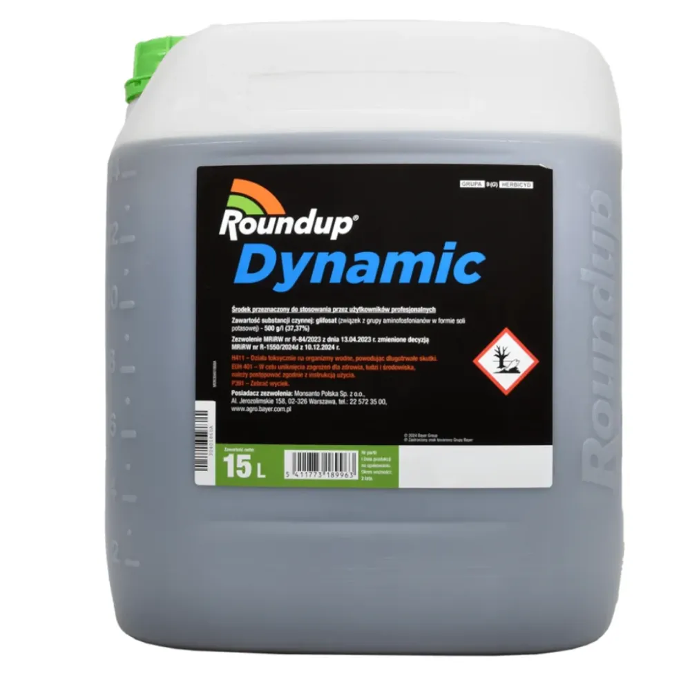 Roundup Dynamic 500 Glyfosaat Herbicide 15L Bayer