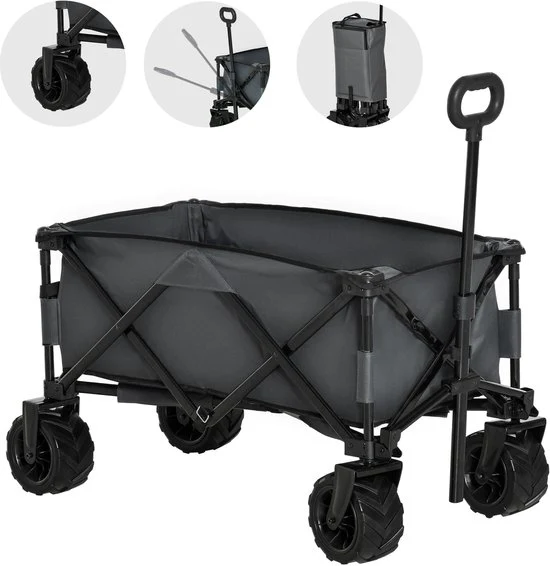 Bolderkar Strand inklapbare Handwagen 360° Tuinwagen