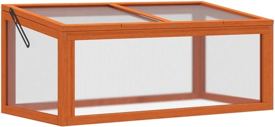 Broeikas van Hout en Polycarbonaatplaten met deksel - Weerbestendig