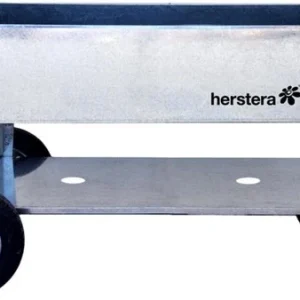 Herstera Garden® Metalen Plantenbak Verrijdbaar- 120x60x84cm - Zilverkleurig