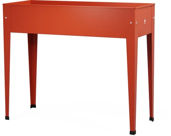 Herstera Garden Urban Hoge Plantenbak Staal - 100x40x84cm - Rood