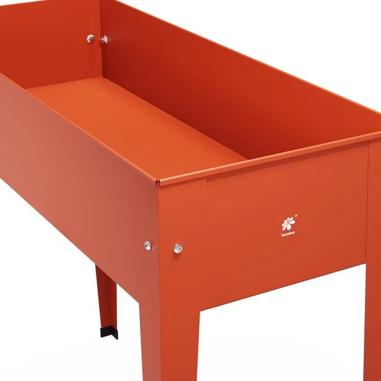 Herstera Garden Urban Hoge Plantenbak Staal - 100x40x84cm - Rood