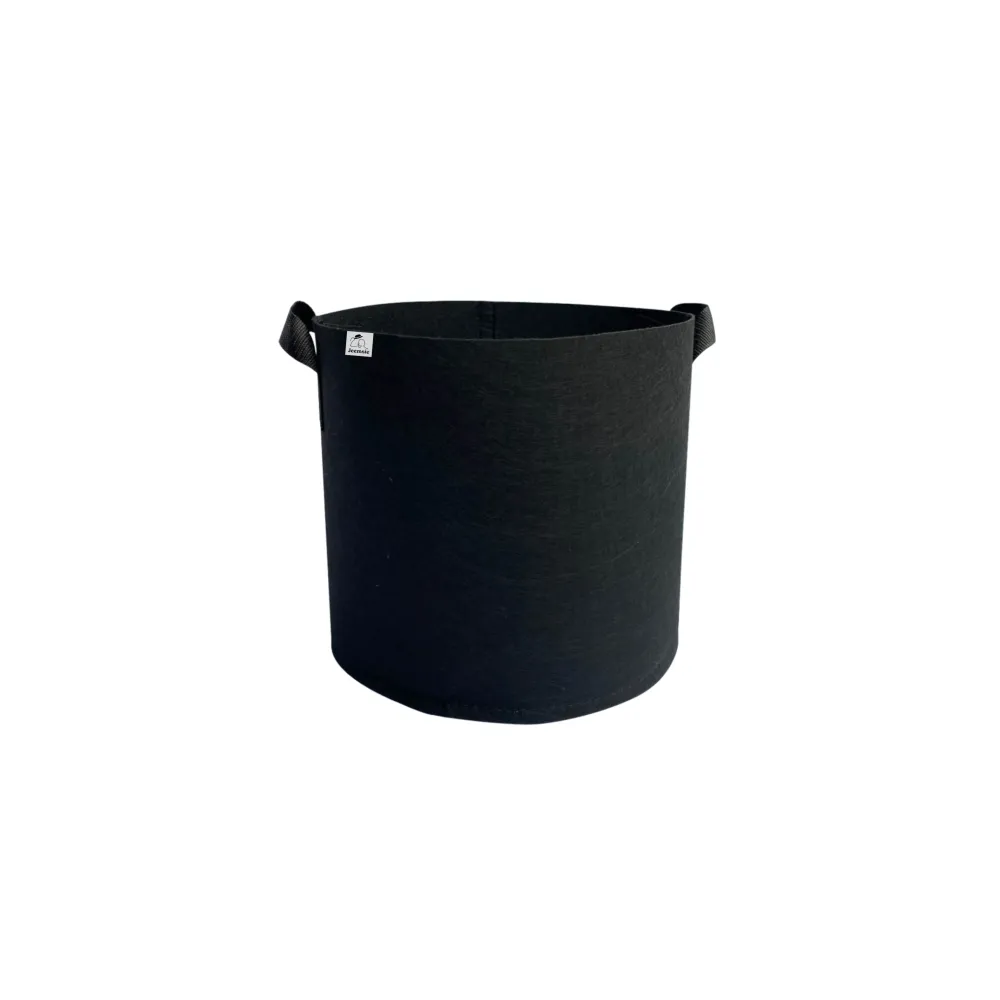 Kweekzak 40 cm – Stoffen Kweekpot met Handgrepen – Ademend & Herbruikbaar – Groeizak voor Groenten, Fruit en Kruiden – Zwa...