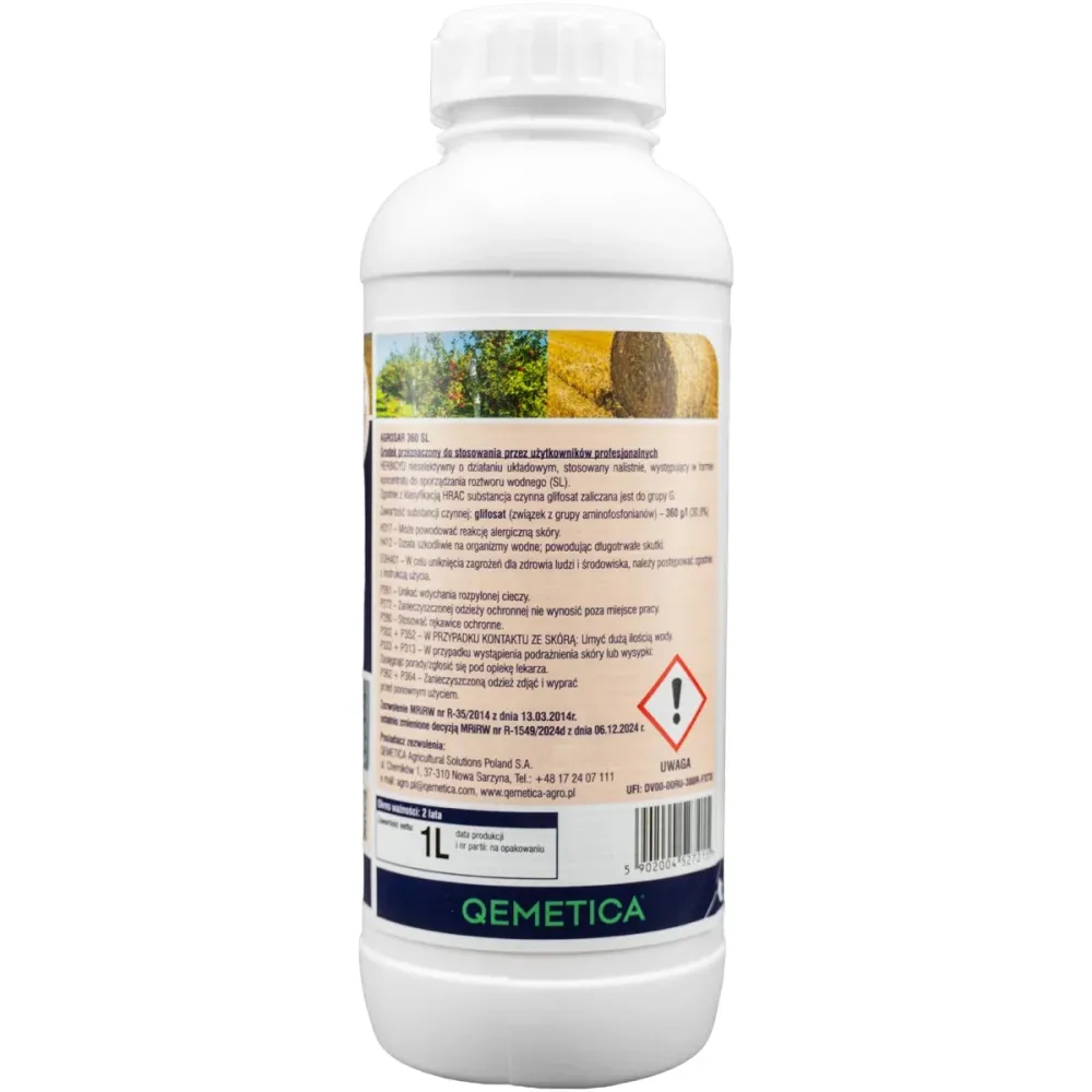 Agrosar 360 SL Glyfosaat Herbicide Qemetica