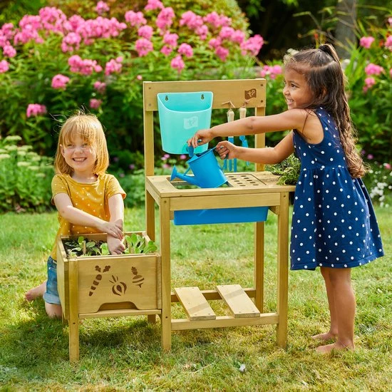 TP Toys Grow Up Houten Plantentafel en Modderkeuken - 88x83x34 cm