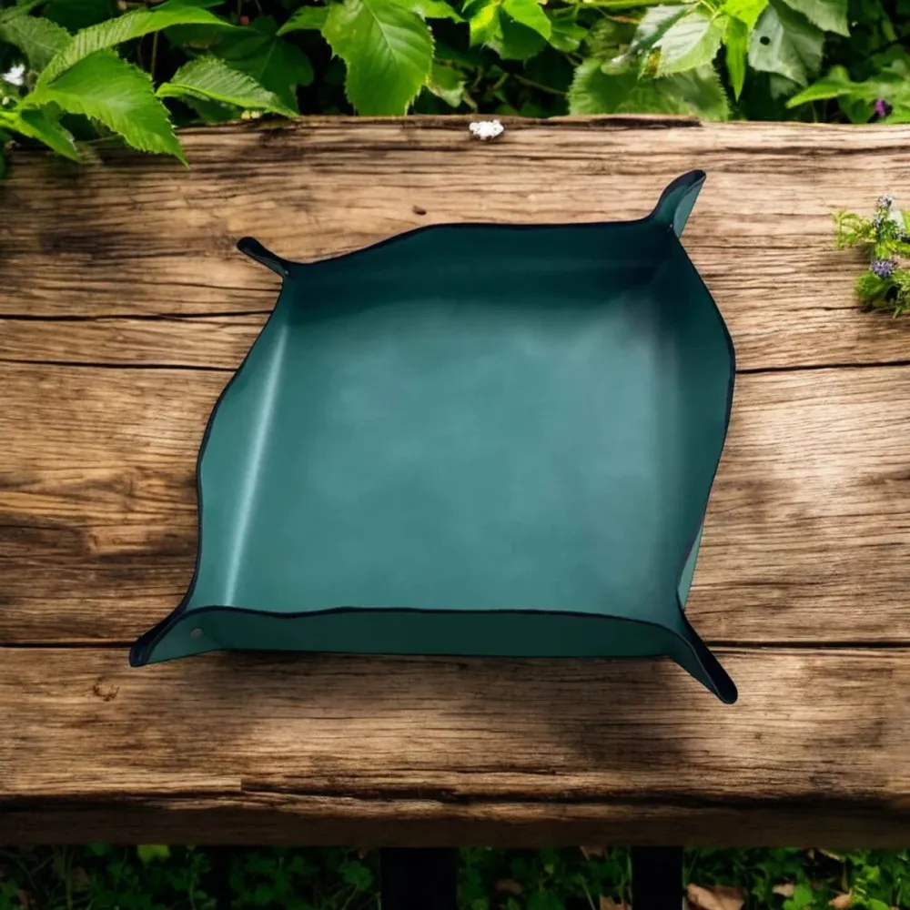Verpotmat - 100 x 100 cm - Groen met Drukknopen - Waterdichte Mat - Plantenmat - Tuinmat