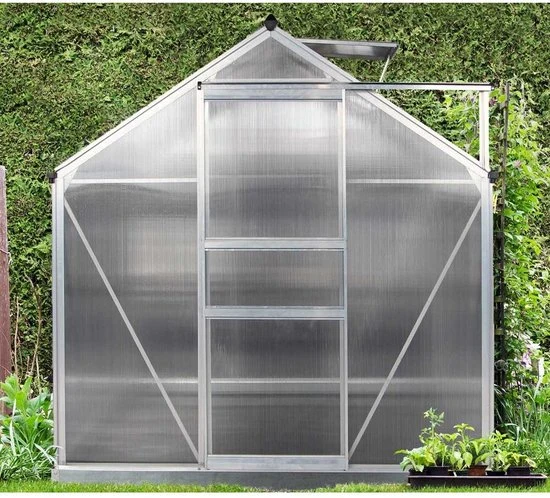 Westmann Aluminium kas Flora 68 - Zilver - 252x192x201cm