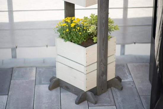 Westmann Maja Houten Plantenbak Pilaar 50x50x170 cm - Grijs