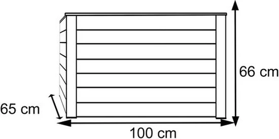 Westmann - WMHL100 - Plantenbak - Bloembak - Tuin Hochbeed - 65 x 66 x 100 cm
