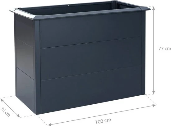 Westmann - WMHPS771005 - Plantenbak - Bloembak - Tuin Hochbeed - 100 x 50 x 77 cm