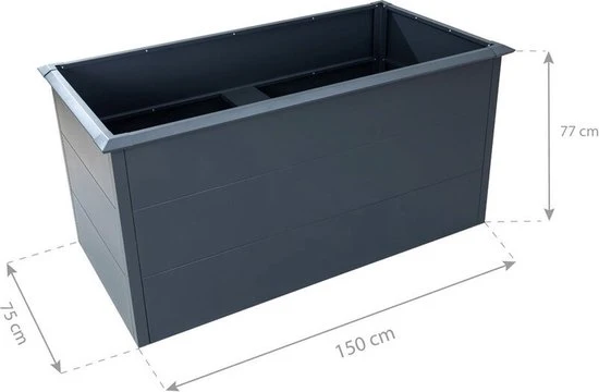 Westmann - WMHPS771510 - Plantenbak - Bloembak - Tuin Hochbeed - 75 x 77 x 150 cm