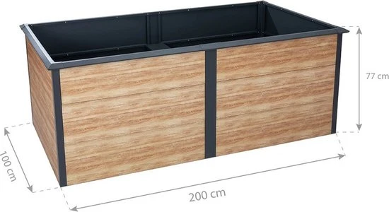 Westmann - WMHPS772010-WG - Plantenbak - Bloembak - Tuin Hochbeed - 77 x 100 x 200 cm