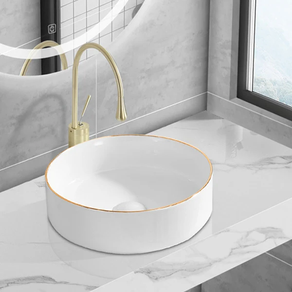 Actueel Vessel Lavatory Sink Porcelain Oval Shut-Off Valve Included Vessel 12l
