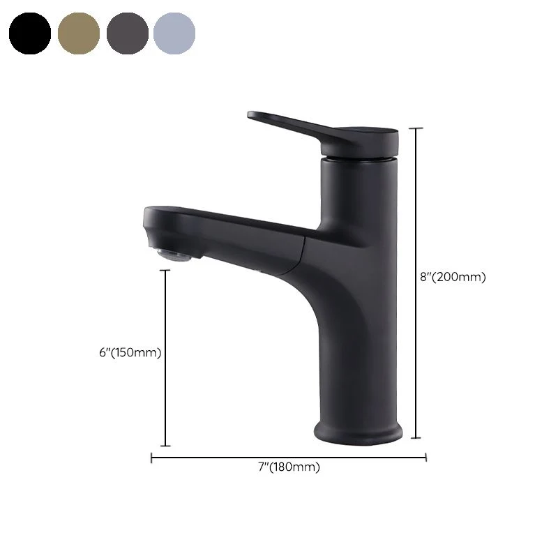 Contemporary Vessel Faucet Copper Pure Color Single Handle Terugneembaar Vessel Faucet Chrome