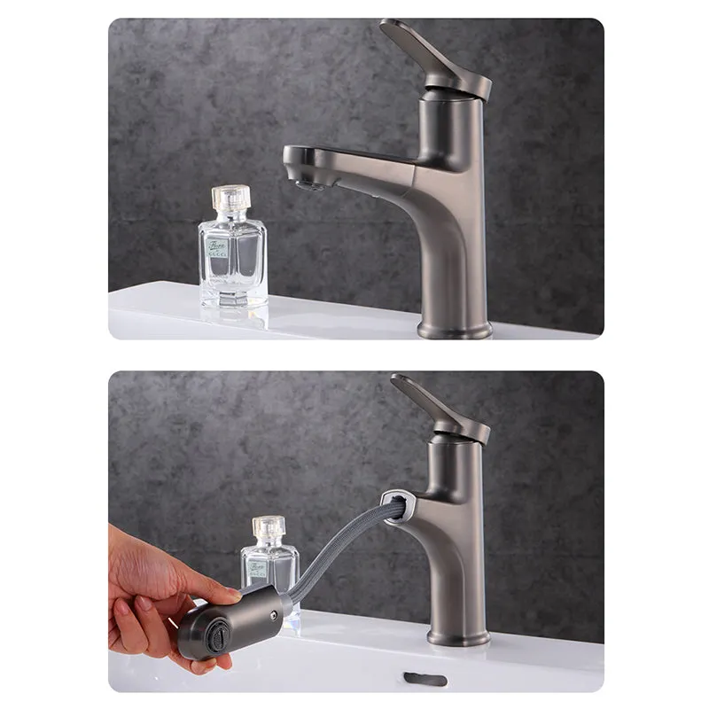 Contemporary Vessel Faucet Copper Puur Color Single Handle Retractable Vessel Faucet Chrome
