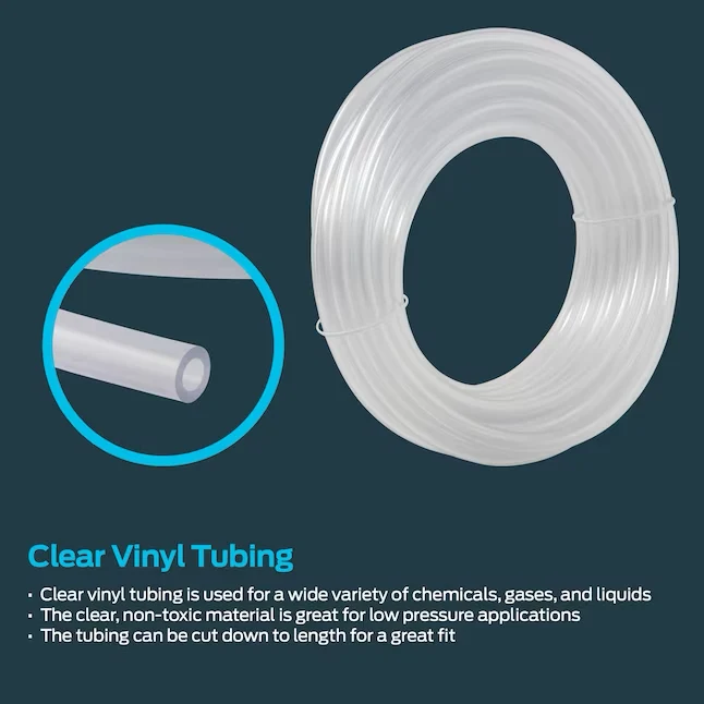 EZ-FLO 3/8- ID x 10-ft PVC Helder Vinyl Tubing
