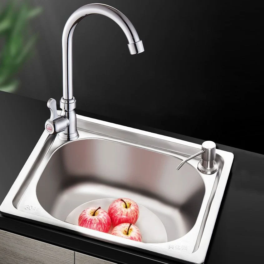 Modern Style Kitchen Sink Roestvrij staal Steel Single Bowl Kitchen Sink Basket Strainer 15l