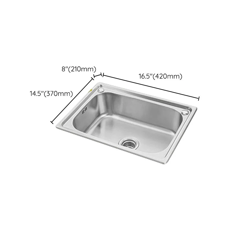 Modern Style Kitchen Sink Roestvrij staal Steel Single Bowl Kitchen Sink Basket Strainer 15l
