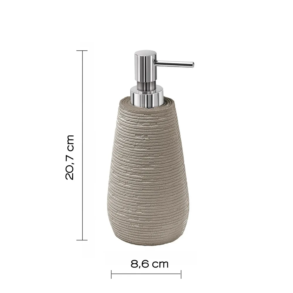 Resin countertop soap dish Gedy Gemini series - Taupe