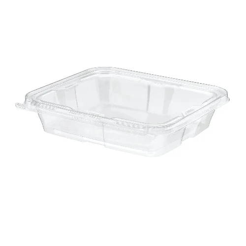 Safe-T-Fresh 7x6 Rectangular Tamper Evident & Tamper Resistant 35 oz. Glashelder Deli Containers - #TS35