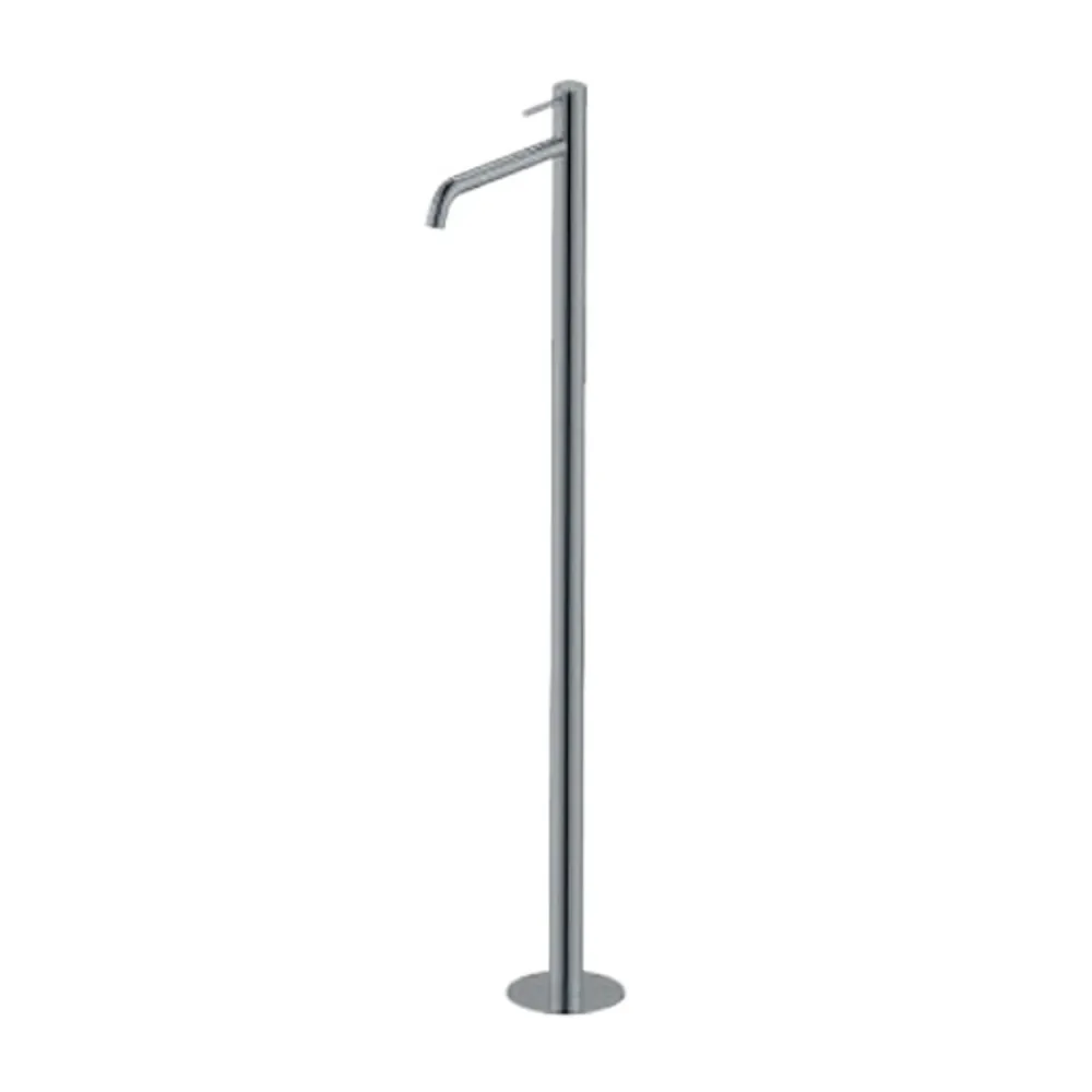 Single-lever freestanding washbasin mixer RubiFlux Regal series - Metaalglans