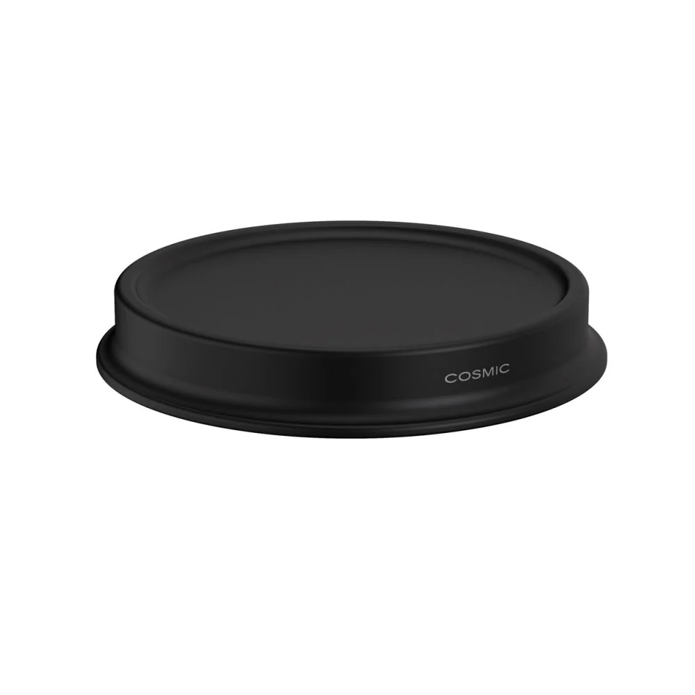 Steel countertop soap dish from 'Geyser' collection Cosmic - Satin ravenzwart