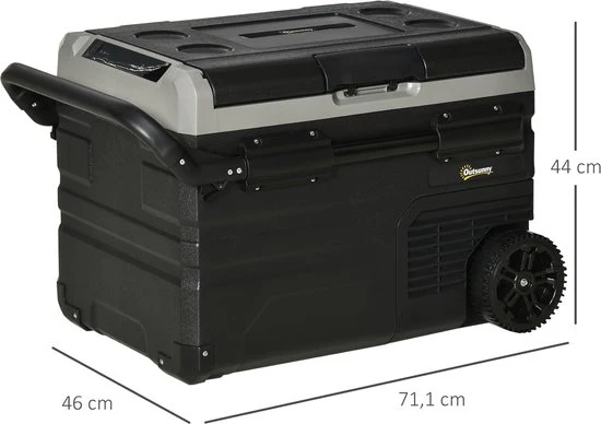 4goodz Koelbox 40 ltr met LED Compressor Handgrepen en wielen op 12-24V DC en 110-240V AC
