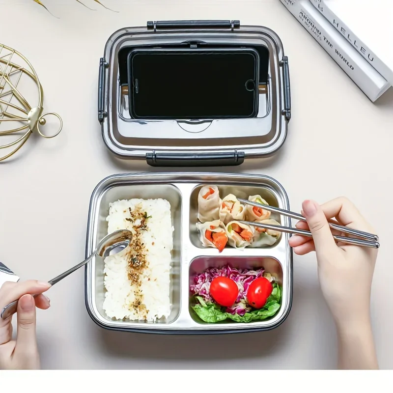 EcoBentoBox™ – Lekvrije RVS Lunchbox – Duurzame Broodtrommel voor Onderweg 4Little
