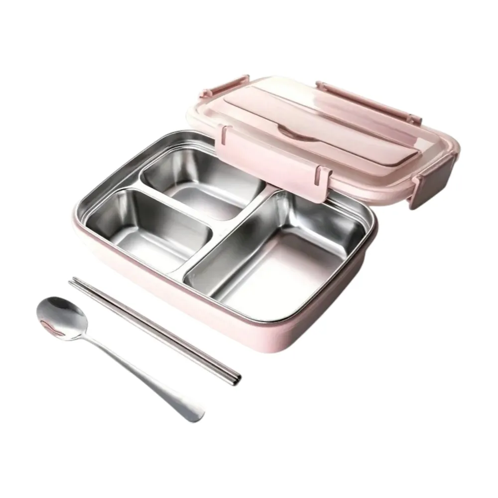 EcoBentoBox™ – Lekvrije RVS Lunchbox – Duurzame Broodtrommel voor Onderweg 4Little