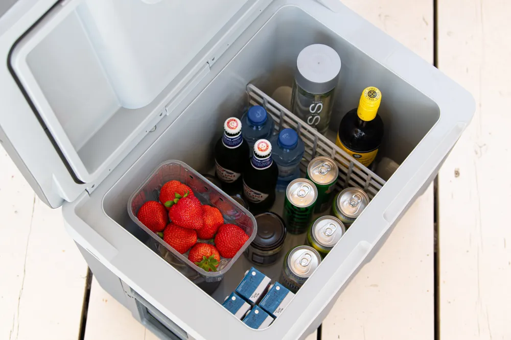 Elektrische Koelbox voor Auto en Camping – Koelbox Elektrisch met Verwarmingsfunctie - 12v 230 Volt – 25L - Grijs
