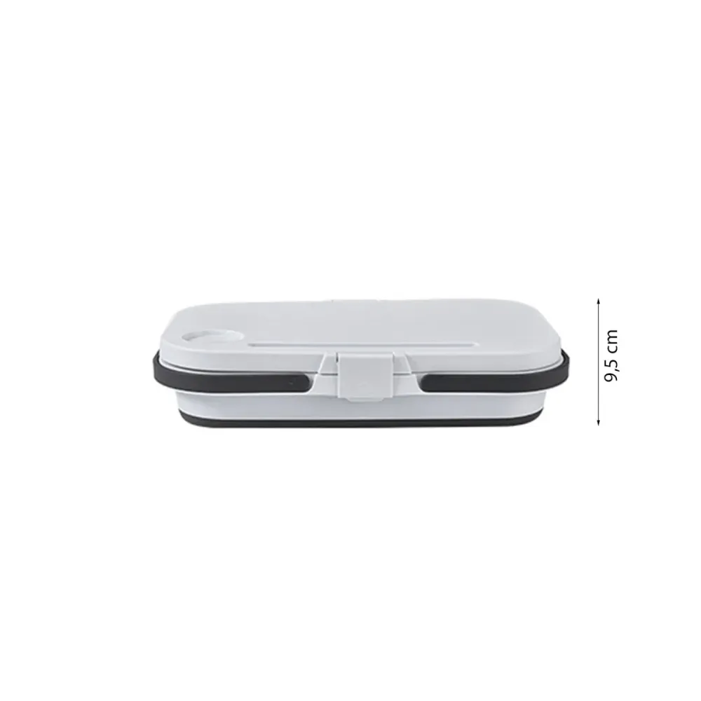 Picknickmand 2-1 - Wit & Grijs - Inklapbaar - Picknickmand met Tafel