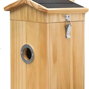 Vogelview Nestlife360 - Vogelhuisje met Camera - Hout - AI vogelherkenning - 1080p HD - Audio - Met zonnepaneel