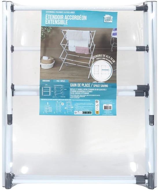 4goodz Droogrek Inklapbaar - Metalen Wasrek - 9m Droogruimte - Wit