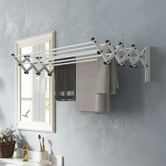 4goodz Wanddroogrek Ruimtebesparend Droogrek van Aluminium