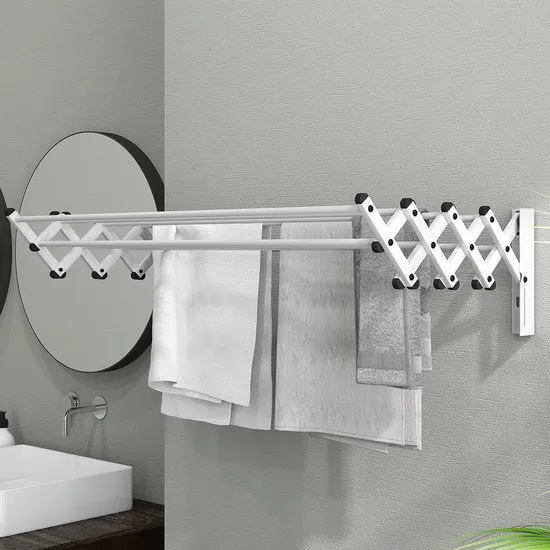 4goodz Wanddroogrek Ruimtebesparend Droogrek van Aluminium