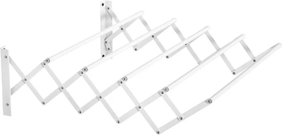 4goodz Wanddroogrek Ruimtebesparend Droogrek van Metaal - Wit
