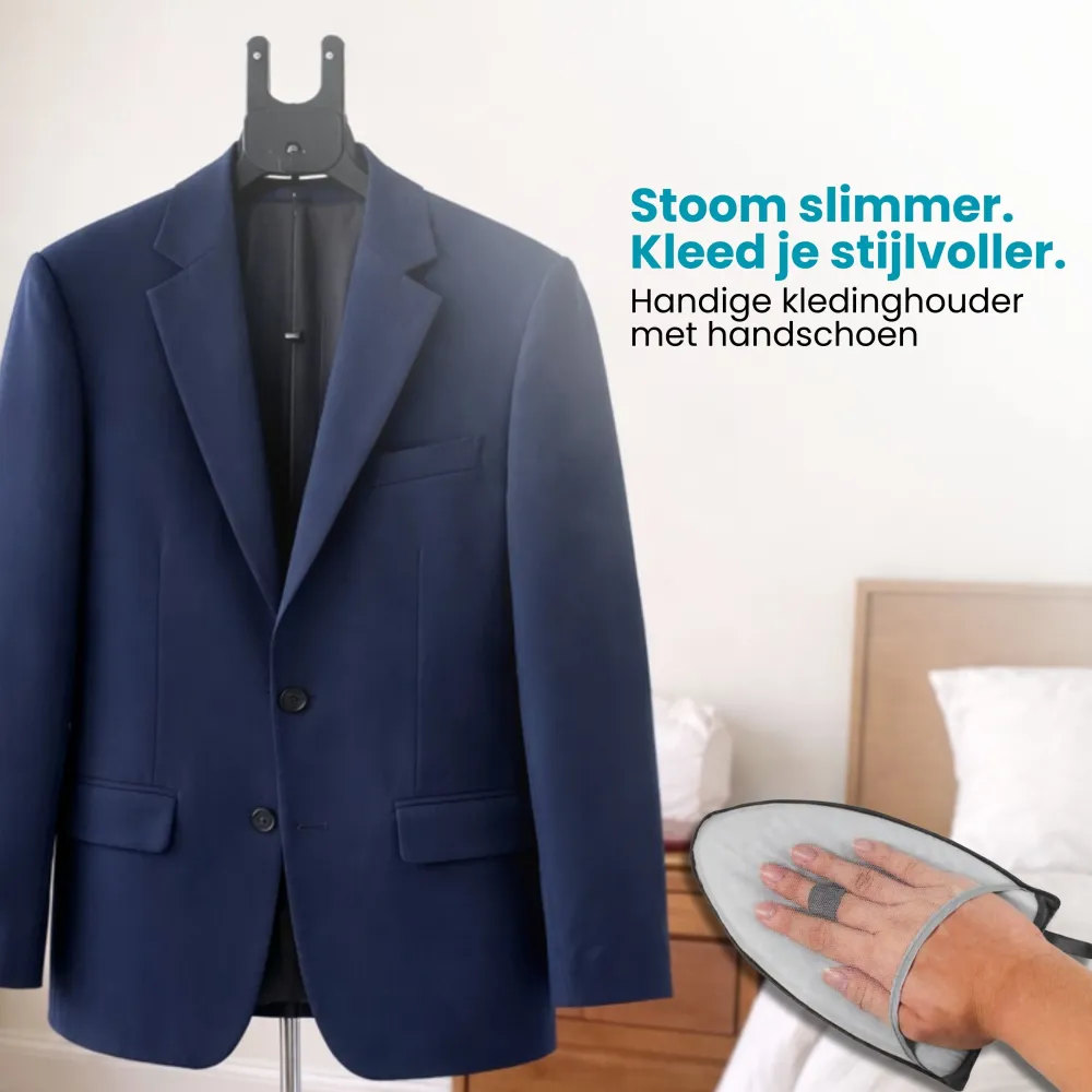 Kledingstomer Standaard met Handschoen – Verstelbare Stoomstandaard voor Kleding – 360° Draaibare Kledinghouder – Staande...
