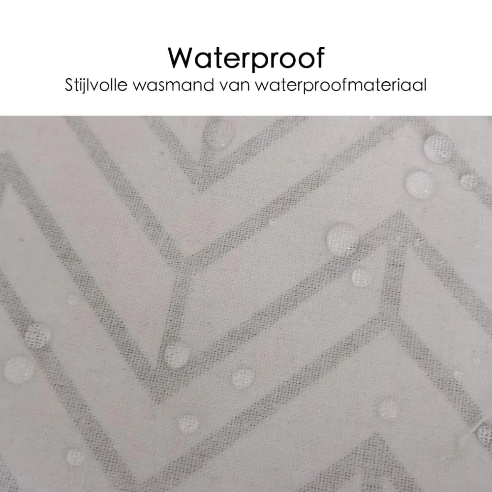 Wasmand - Opbergzak - 60L - Waterproof - Zwart-wit