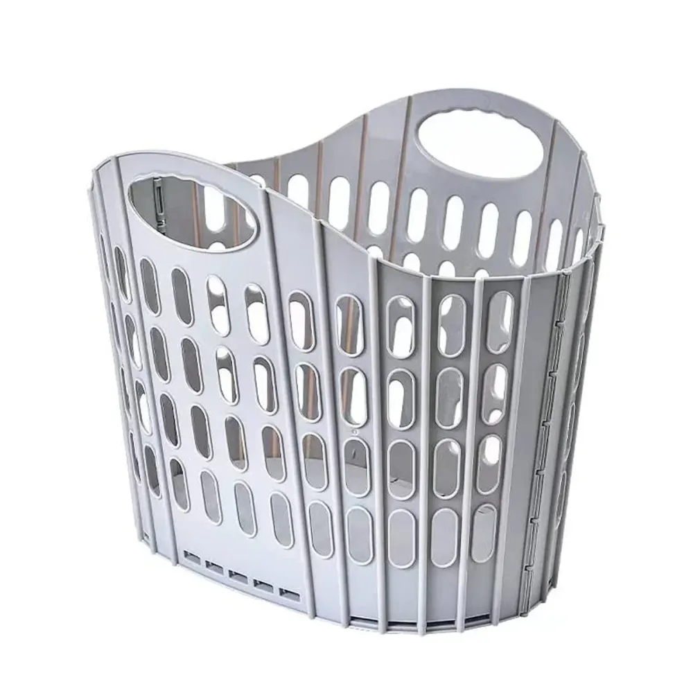 Wasmand Opvouwbaar - Grijs - 70 liter - 50 x 36 x 39 cm - Inklapbare Wasmand - Ruimtebesparende Wasmand - Wassorteerder