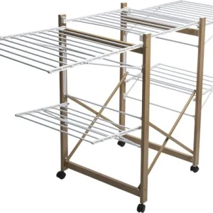 Wasrek Inklapbaar op wielen - 27 meter drooglengte - Houten frame
