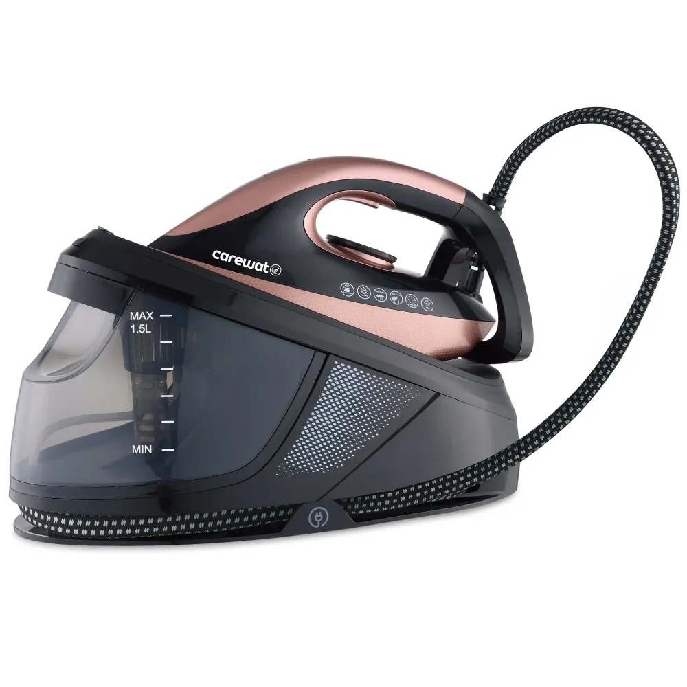 Carewat Stoomstrijkijzer met Stoomgenerator - Goud - 2200W - 1.5L Uitneembare Watertank - 100 g-min Stoomproductie - Keram...