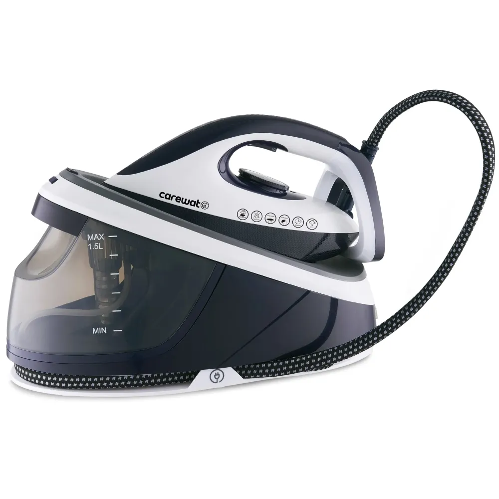 Carewat Stoomstrijkijzer met Stoomgenerator - Wit - 2200W - 1.5L Uitneembare Watertank - 100 g-min Stoomproductie - Kerami...