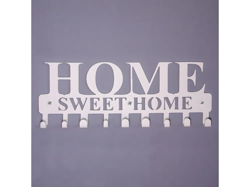 Muurhangers Home Sweet Home 2 - Wit - 29x0,20x13 cm - EPIKASA