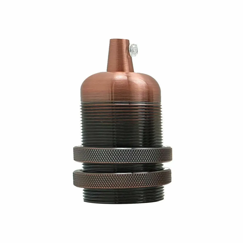 Gladde houder met ring koperen E27-fitting keramische houder ~ 2737