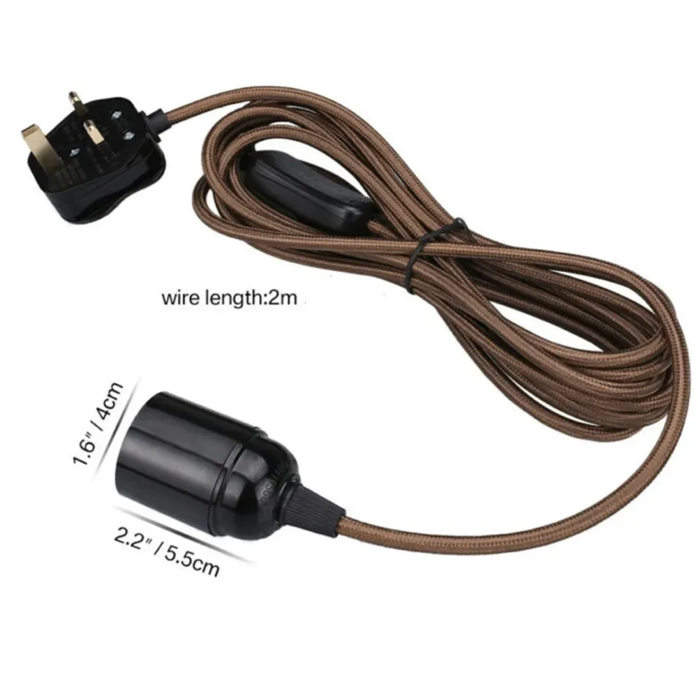 Multi Colours 2m Plug Pendant Set Flexkabel met houder ~3370