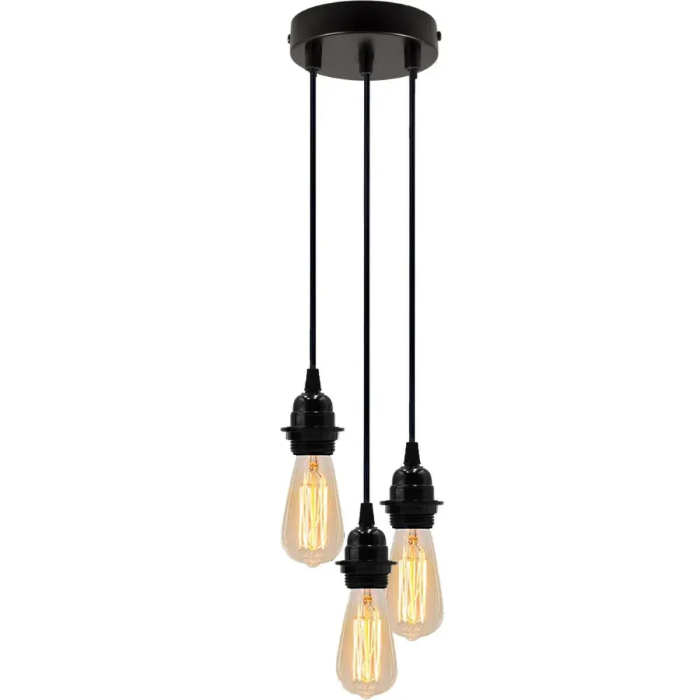 Plafond E27 DIY plafondrozet licht PVC flexibele cluster hanglamp houder ophangset ~ 2278