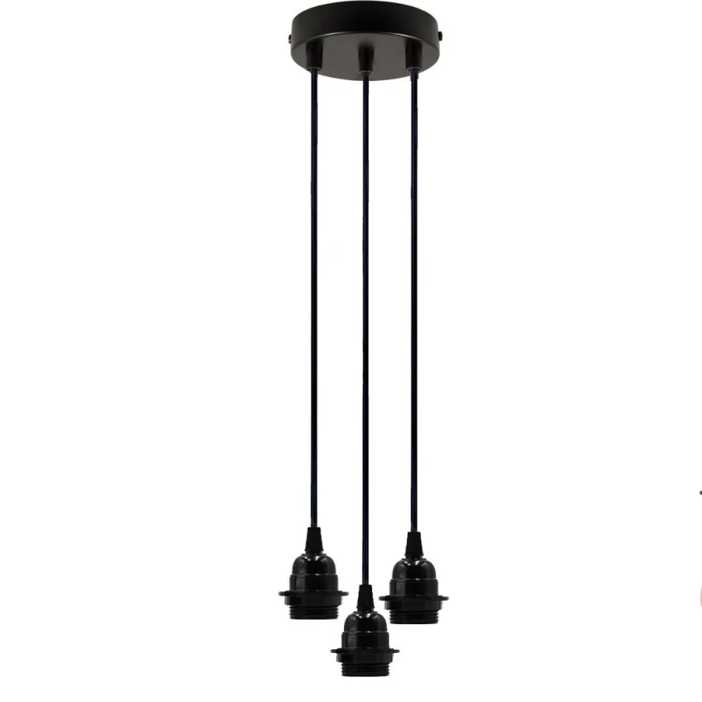 Plafond E27 DIY plafondrozet licht PVC flexibele cluster hanglamp houder ophangset ~ 2278