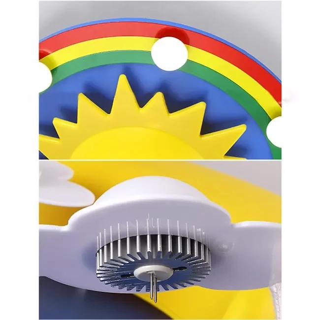 Zachte Cartoon lachende zonverzonken plafondlamp Houten plafondmontagelamp geel voor speelkamer